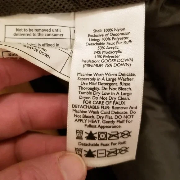 EDDIE BAUER MEN'S Goose Down Expedition Parka Fall 13 Men's size XL - Picture 5 of 5